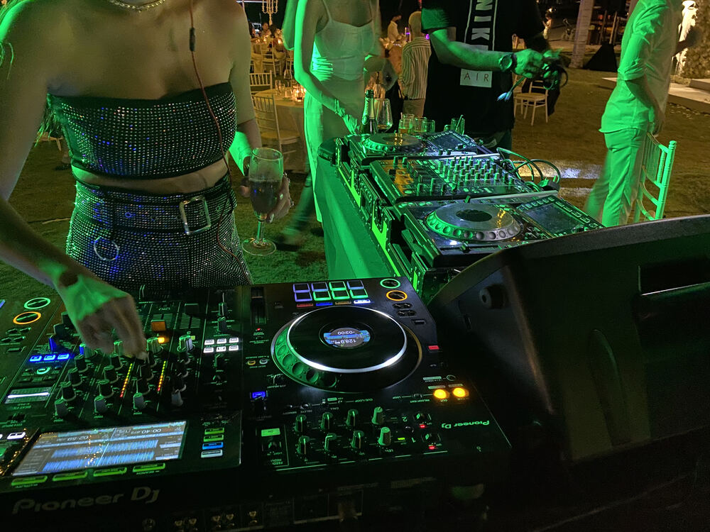 Pioneer CDJ DJ booth